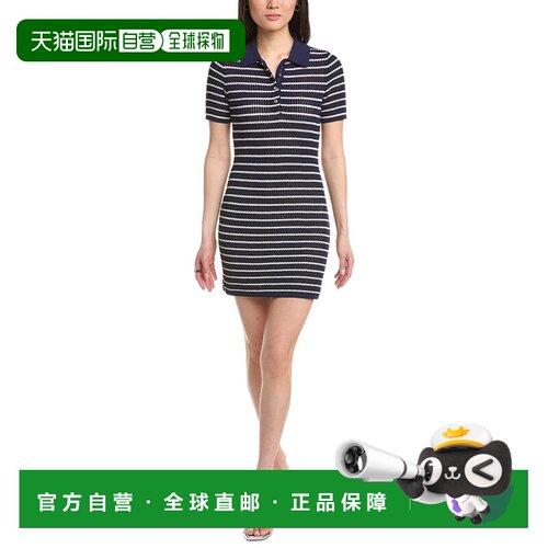 自营rag & bone Viola Stripe Mini Dress - blue 美国奥莱直发