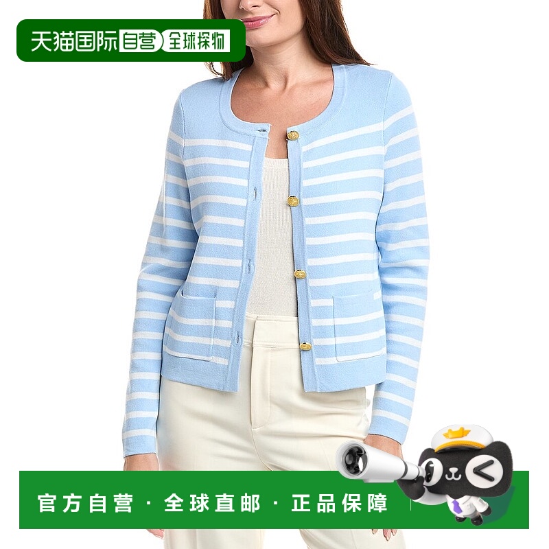 自营Tahari ASL Cardigan - blue 美国奥莱直发