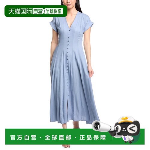 自营Taylor Linen-Blend Maxi Dress - blue 美国奥莱直发连衣裙