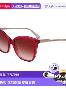 自营 Longchamp Women's 55 mm Transparent Fuchsia Rose Sungla