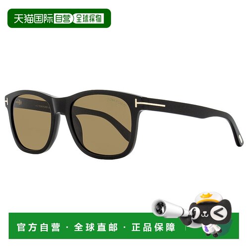 自营 Tom Ford Men's Eric-02 Sunglasses TF595 01J Black 55mm