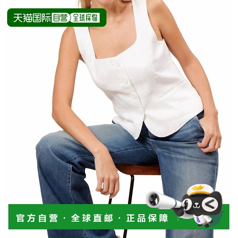 自营 lucy paris白色Carmy背心 美国奥莱直发