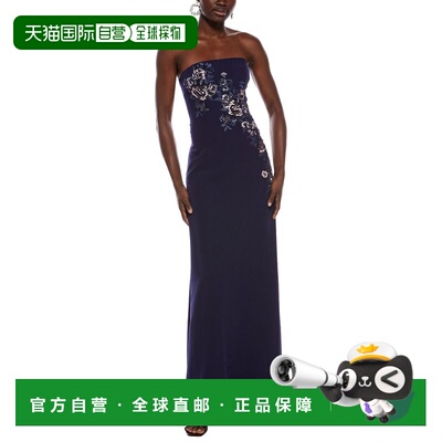 自营Rene Ruiz露肩礼服-海军 美国奥莱直发