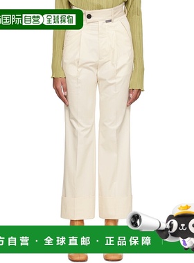 1h可退 香港直邮潮奢 Oct31 女士 灰白色 Turnup 长裤 FW22PT04