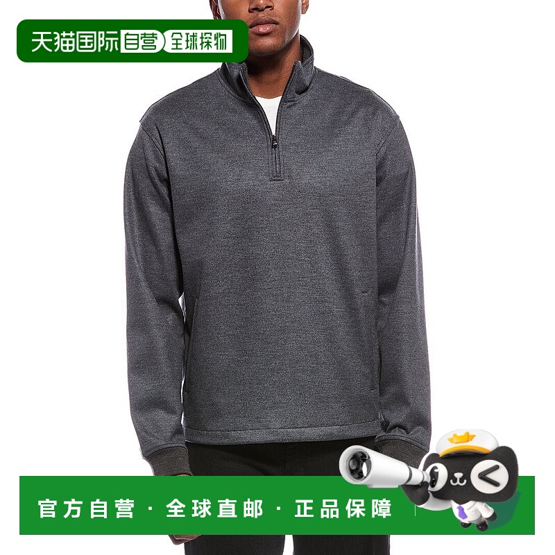 自营 theory理论羊毛混纺1/4拉链-灰色 美国奥莱直发
