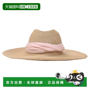 自营 Eugenia Kim Cassidy Georgette米色镶边编织太阳帽 美国奥