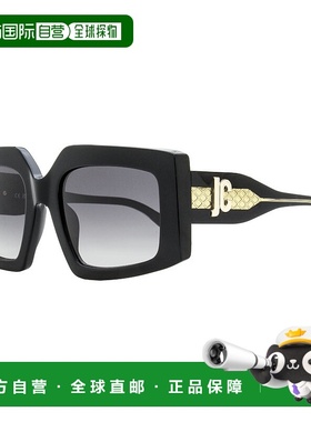 自营 Just Cavalli女式透明蝴蝶太阳镜SJC020K 700V黑色54mm-700V