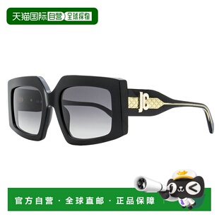 自营 Just Cavalli女式透明蝴蝶太阳镜SJC020K 700V黑色54mm-700V