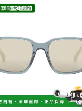 自营John Varvatos Bronze Mirror Square Ladies Sunglasses SJV