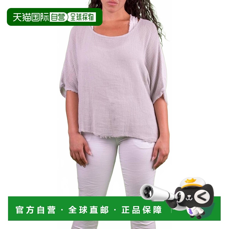 自营gigi modaCalandra Linen Kaftan Top In Dove Gray - dove g