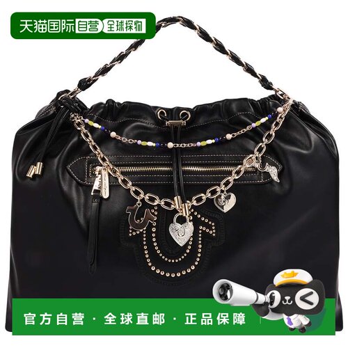 自营True Religion Vintage Chain Soft Hobo Bag - red 美国奥莱