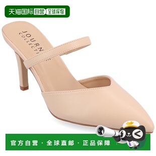Yvon自然色尖头骡子高跟鞋 Collection女式 香草色 Journee 自营