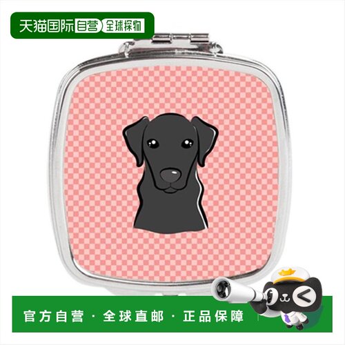 自营 Carolines Treasures BB1235SCM 棋盘格粉色黑色拉布拉正品