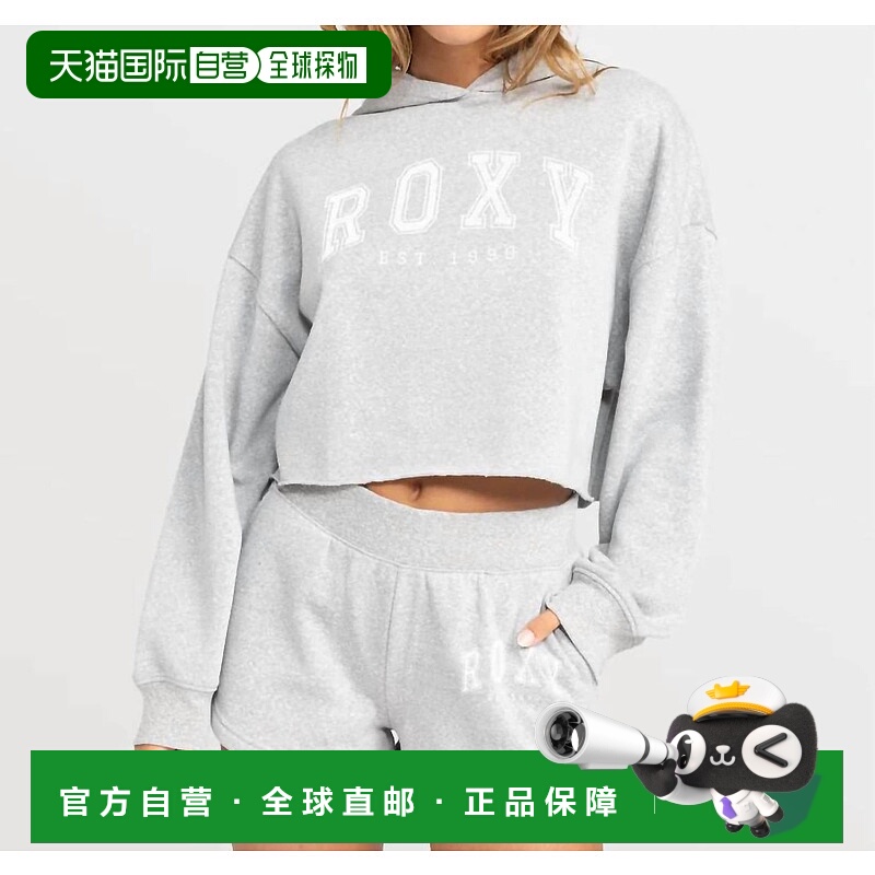 自营roxyAfternoon Hike Crop Hoodie In Sgr-Heritage Heather -
