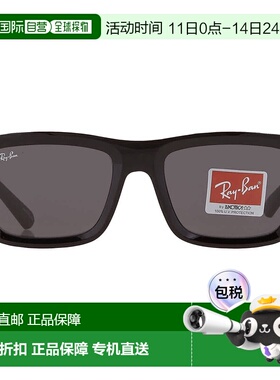 自营ray-banRay Ban Warren Bio Based Dark Grey Rectangular Un