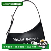 香港直邮潮奢 Quote off 女士 1h可退 Jitney white 黑色 单肩包