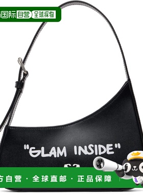 1h可退 香港直邮潮奢 off-white 女士 黑色 Jitney Quote 单肩包