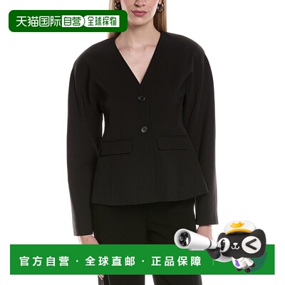 自营Kenneth Cole Rounded Shoulder Jacket - black 美国奥莱直