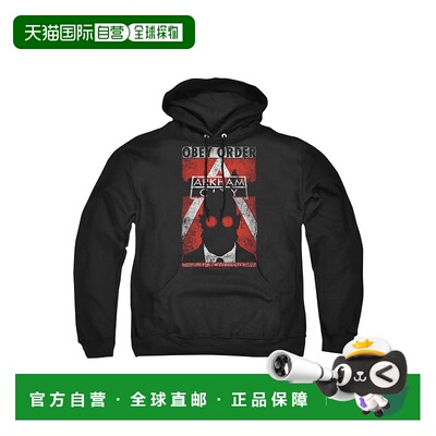 自营 gildan蝙蝠侠阿城服从命令海报成人套头连帽衫/连帽运动衫 -