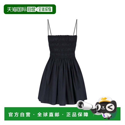 自营matteau黑色合身紧身连衣裙-黑色 美国奥莱直发吊带