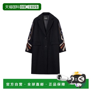 自营Desigual Polyester Women's Coat - black 美国奥莱直发