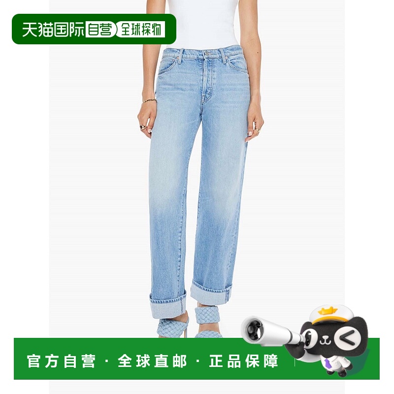 自营motherDodger Button Hover Cuff Jeans In Funk N' Flair -