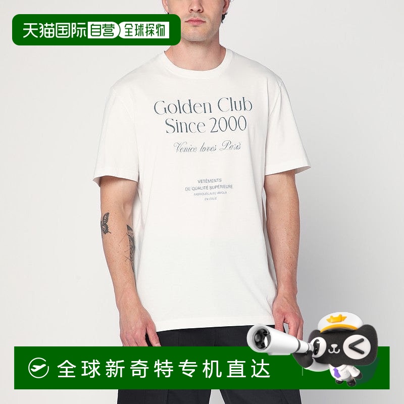 自营 Golden Goose男子象牙色T恤，带标志印花-白色 【美国奥莱】