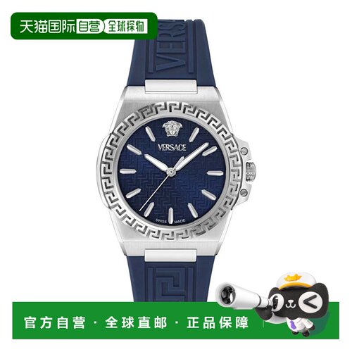 自营versaceGleca反应硅胶手表-蓝色/不锈钢/蓝色 美国奥莱直发