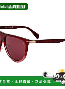 自营 rag & boneRag&Bone女式57毫米勃艮第太阳镜-勃艮第 美国奥