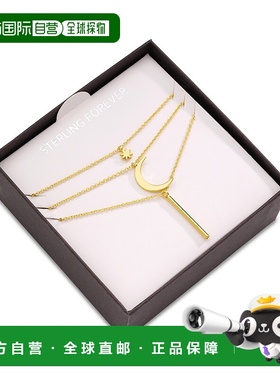 自营 sterling foreverCrescent & Bar 多层项链 - 金色 美国奥莱
