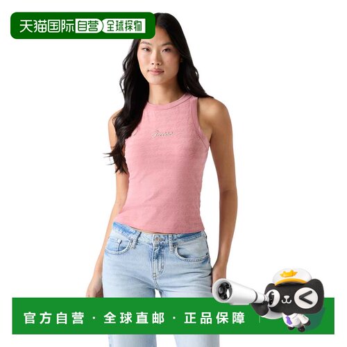 自营guessDek tank top - slight pink 美国奥莱直发上衣女装