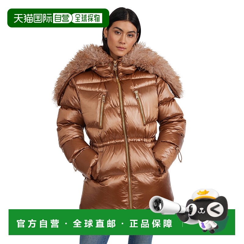 自营 Pajar 女士 Electra 中长羽绒服，带可拆卸羊羔绒衬里开衩兜