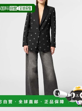 自营philipp pleinBoyfriend's Fit Blazer Monogram Strass Mono