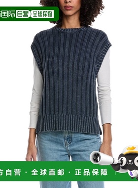 自营Faherty Sunwashed Sweater Vest - blue 美国奥莱直发
