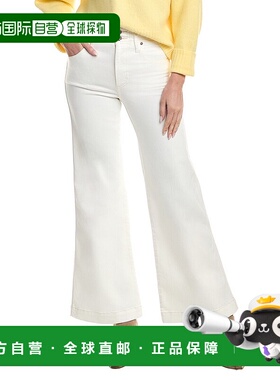 自营FRAME Denim The Seamed Natural Clean Wide Leg Jean - whi