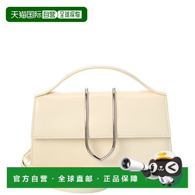 自营Jacquemus Bambino Large Leather Shoulder Bag - white 美