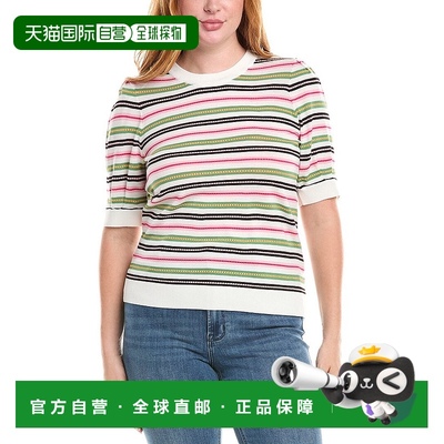 自营 T Tahari肘部泡泡袖毛衣-粉红色 美国奥莱直发