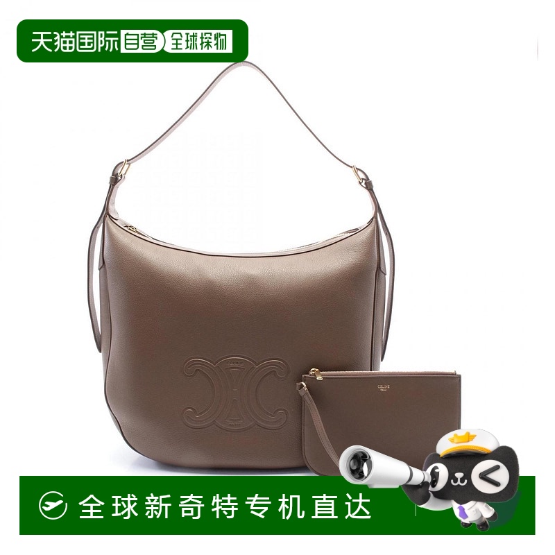 自营 Celine皮革单肩包-棕色 【美国奥莱】直发