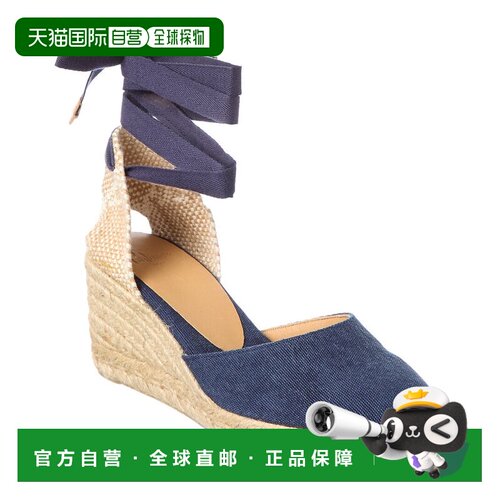 自营castanerCastañer Carina Canvas Wedge Sandal - blue 美国