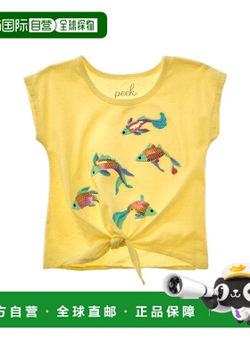 自营Peek Kids Fish Tie-Front Top - yellow 美国奥莱直发