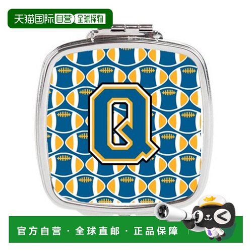 自营Carolines Treasures CJ1077-QSCM 字母 Q 足球蓝色和金正品