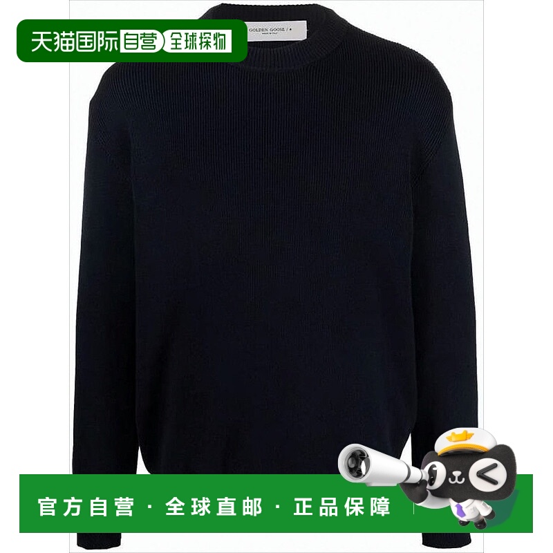 自营golden gooseCrew Neck Sweater With Contrasting Patch - b