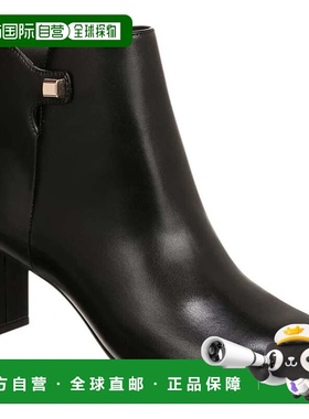 自营Alfani Paam Boots Women's Black Leather Almond Toe Ankle