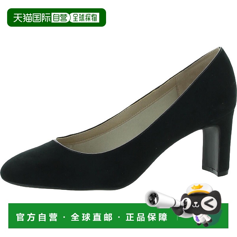 自营lifestrideGigi女式防滑记忆海绵块鞋跟-黑色微/专利 美国奥