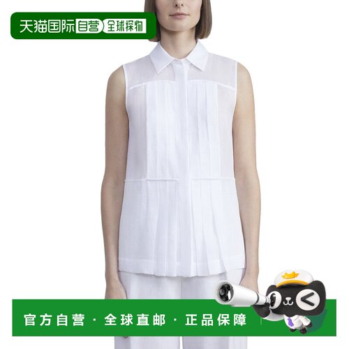 自营Lafayette 148 New York Sleeveless Button Down - white 美