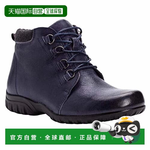 自营Propet Delaney WFV002LNVY Boots Blue Leather Ankle Booti