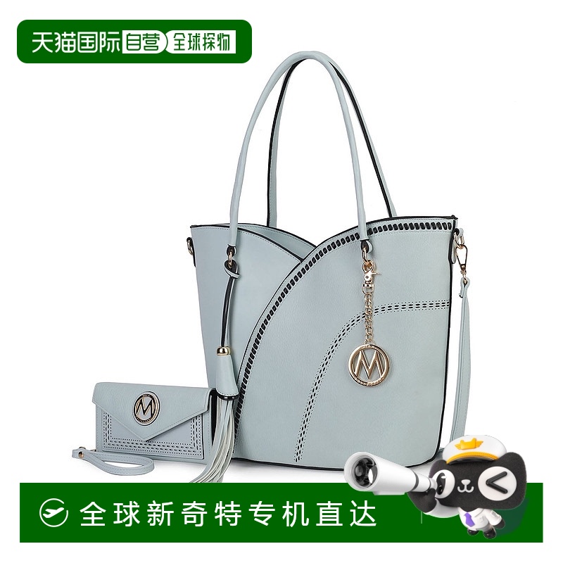 自营mia k collectionMia K的Imogene女式带钱包单肩包-浅蓝色 【
