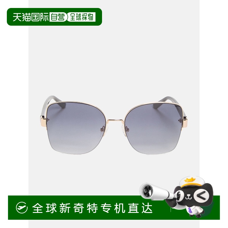 自营 guess几何半无框金属太阳镜-黑色 【美国奥莱】直发