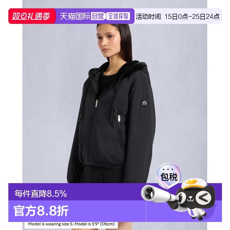 Moose Knuckles 女士EATON BUNNY纯色羽绒服外套小剪刀