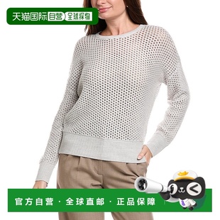 美国奥莱直发 白色 自营EILEEN FISHER小纹理羊毛毛衣